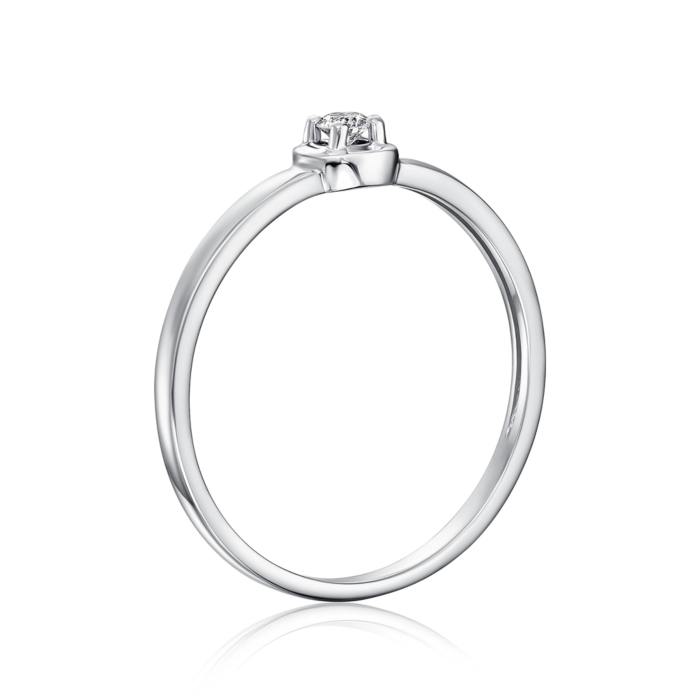 Золота каблучка з діамантом. Артикул 800016/02/1/8556