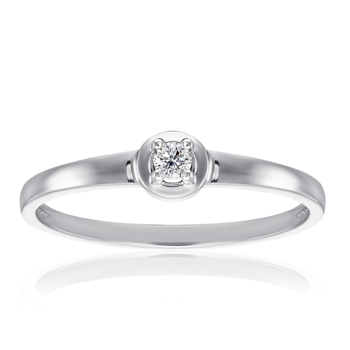 Золота каблучка з діамантом. Артикул 800016/02/1/8556