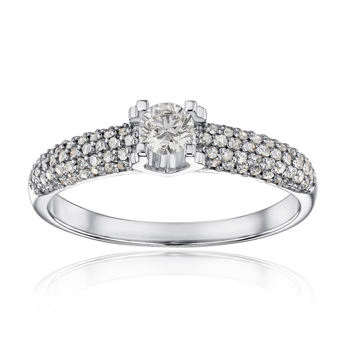 Золотое кольцо с бриллиантами. Артикул 800023/02/1/9774