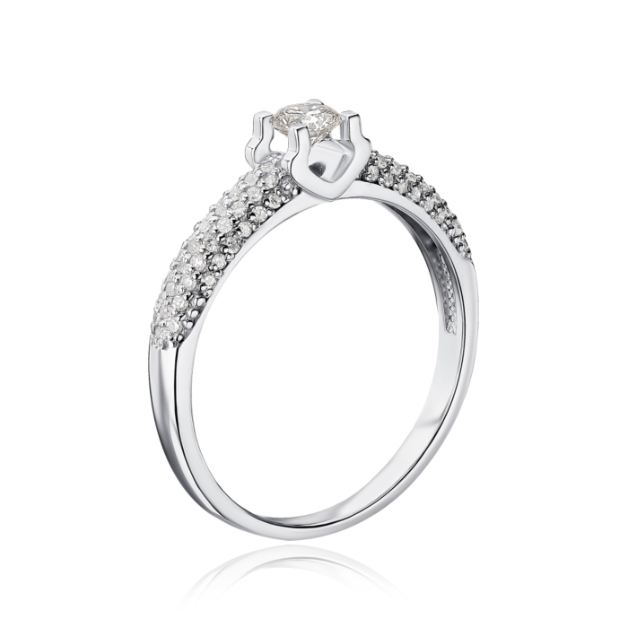 Золотое кольцо с бриллиантами. Артикул 800023/02/1/9774