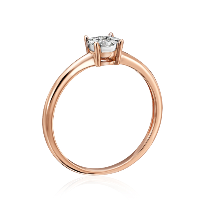 Золотое кольцо с бриллиантами. Артикул 800026/14/1/9082