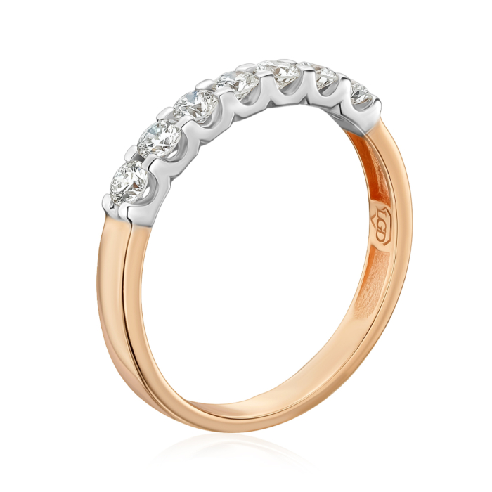 Золотое кольцо с экобриллиантами. Артикул 800038-L/14/1/11900