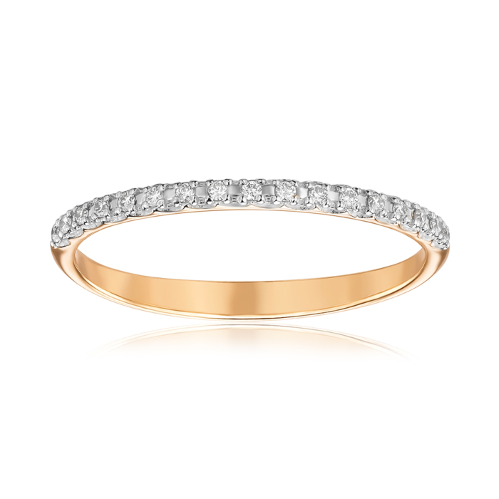 Золота каблучка з діамантами. Артикул 800054/01/1/9023