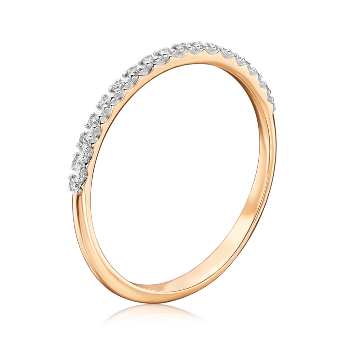 Золота каблучка з діамантами. Артикул 800054/01/1/9023