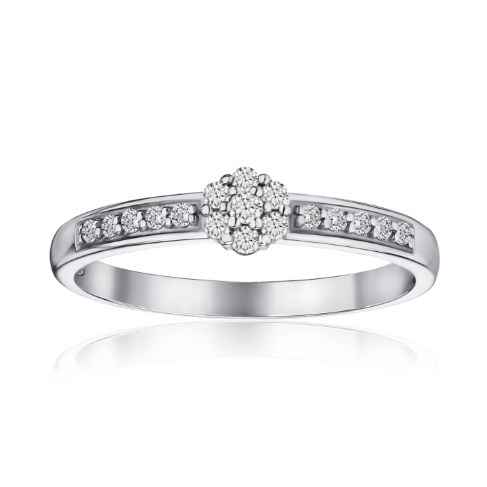 Золота каблучка з діамантами 800064/02/1/9697