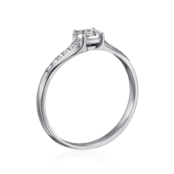 Золотое кольцо с бриллиантами. Артикул 800067/02/1/9757