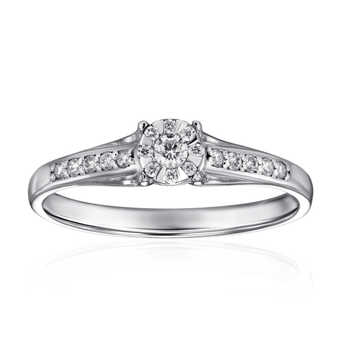 Золотое кольцо с бриллиантами. Артикул 800067/02/1/9757