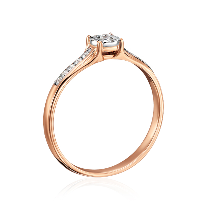 Золотое кольцо с бриллиантами. Артикул 800067/14/1/9757