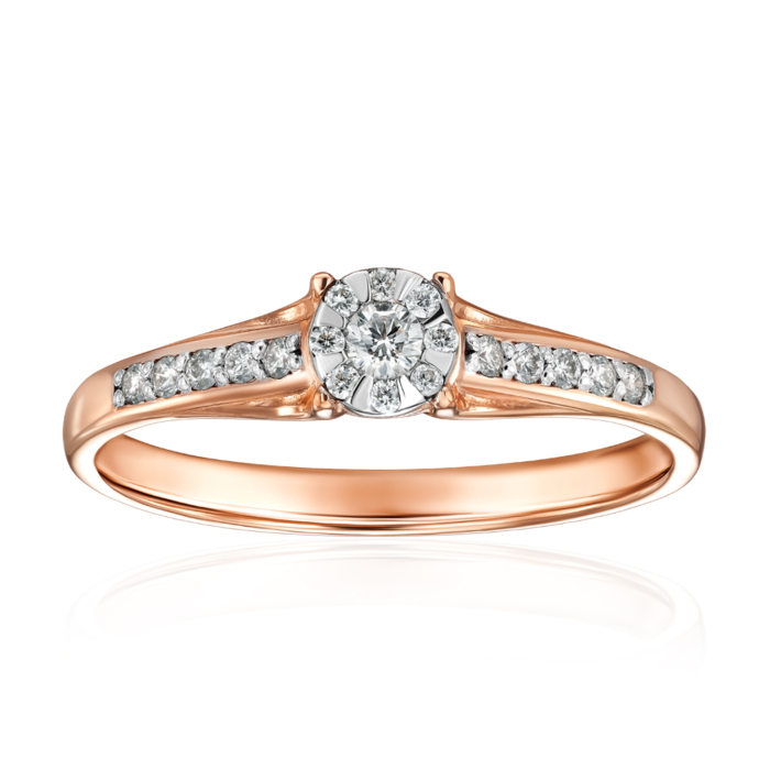 Золотое кольцо с бриллиантами. Артикул 800067/14/1/9757