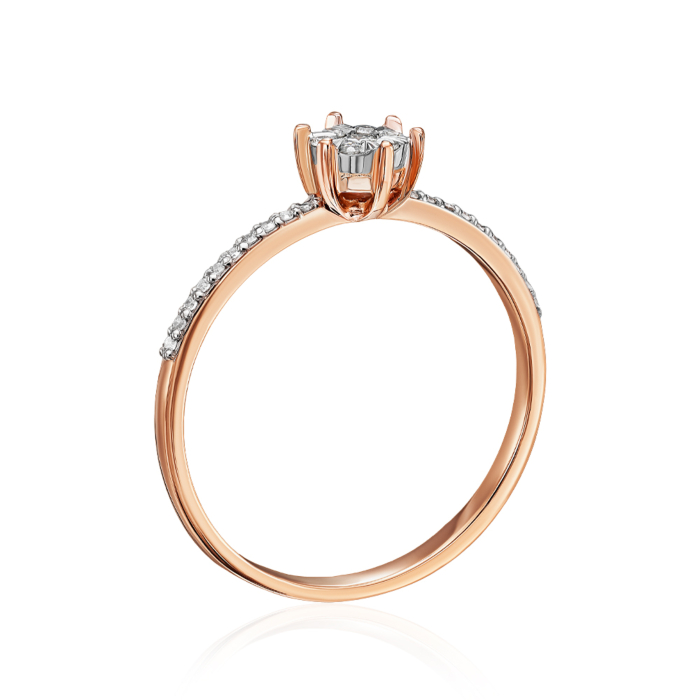 Золотое кольцо с бриллиантами. Артикул 800068/14/1/9992