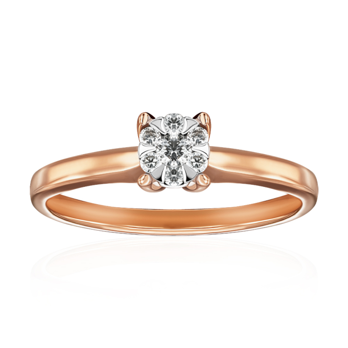 Золотое кольцо с бриллиантами. Артикул 800076/14/1/8578