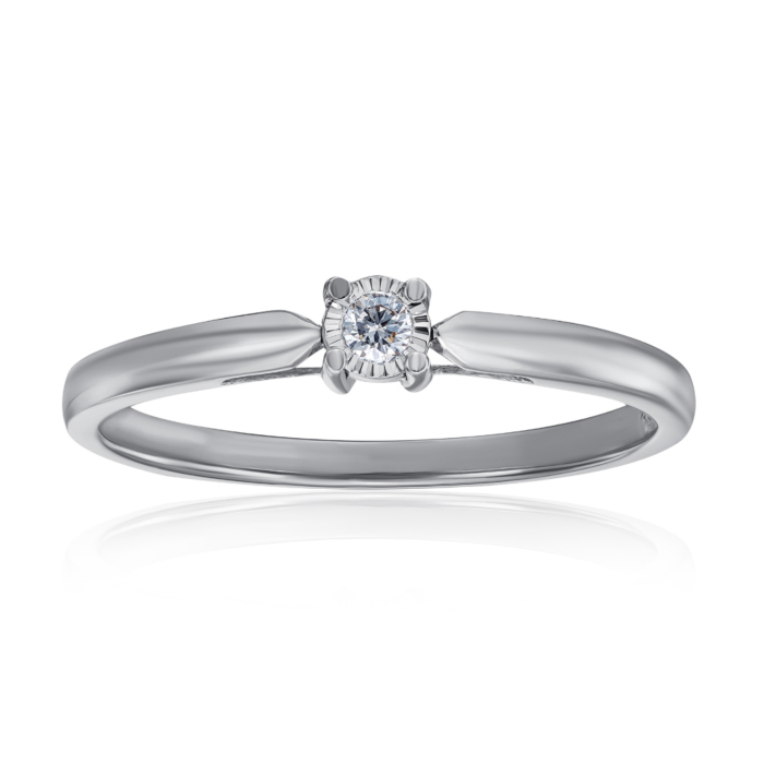 Золота каблучка з діамантом. Артикул 800088/02/3/8581