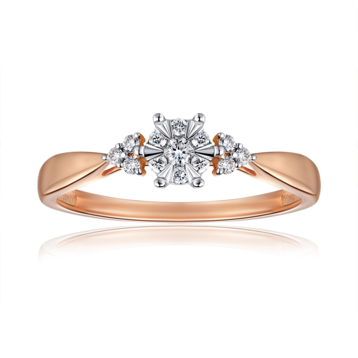 Золотое кольцо с бриллиантами. Артикул 800131/14/1/9082