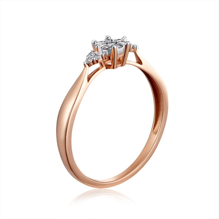 Золотое кольцо с бриллиантами. Артикул 800131/14/1/9082