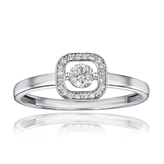 Золота каблучка з діамантами. Артикул 800132/02/1/9774