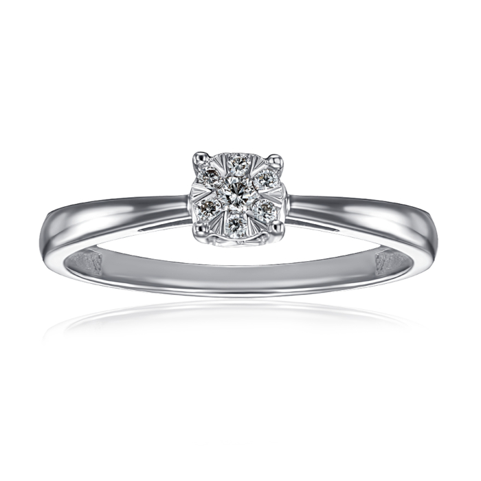 Золотое кольцо с бриллиантами. Артикул 800133/02/1/9082