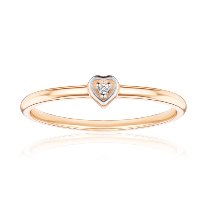 Золота каблучка з діамантом 800144/01/1/8582