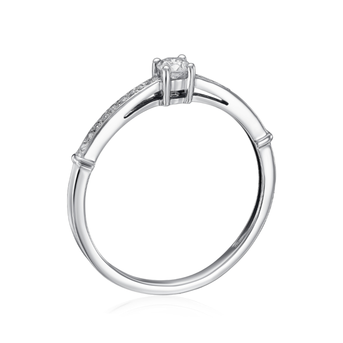 Золотое кольцо с бриллиантами. Артикул 53562/02/1/10352