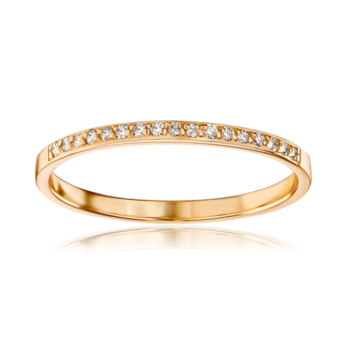 Золота каблучка з діамантами 800148/01/0/9023