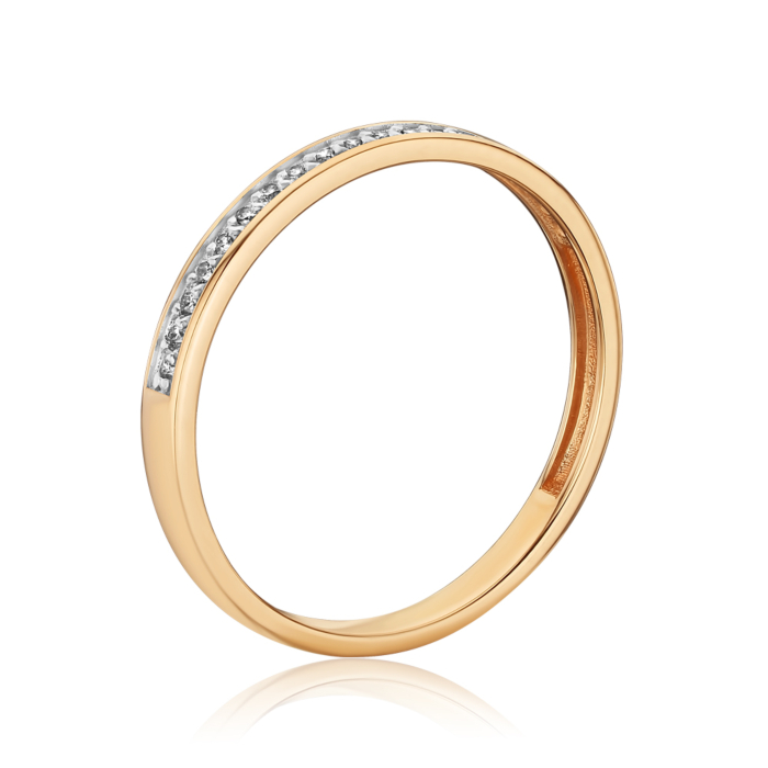 Золота каблучка з діамантами 800159/01/1/9023