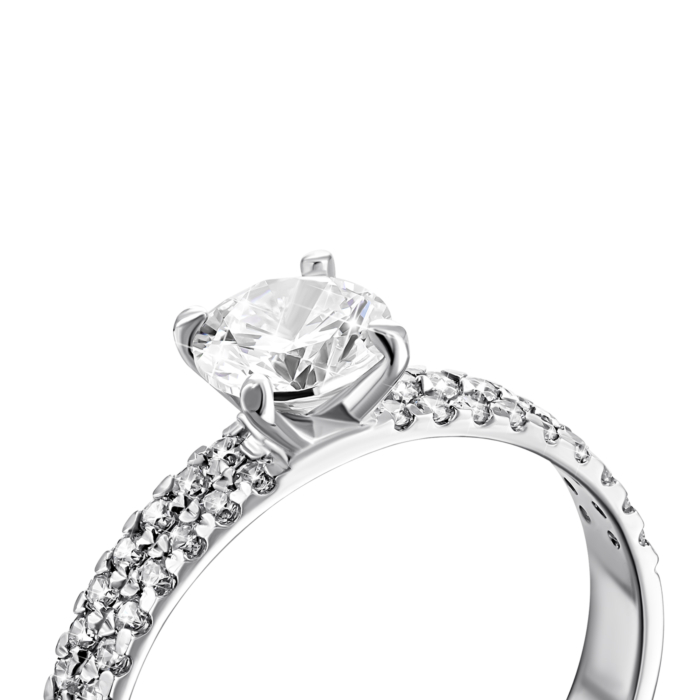 Серебряное кольцо с фианитами. Артикул UG58007 Р