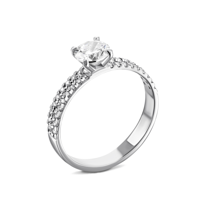 Серебряное кольцо с фианитами. Артикул UG58007 Р