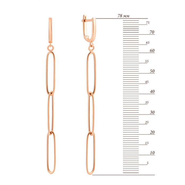 Золоті сережки-підвіски. Артикул UG580118