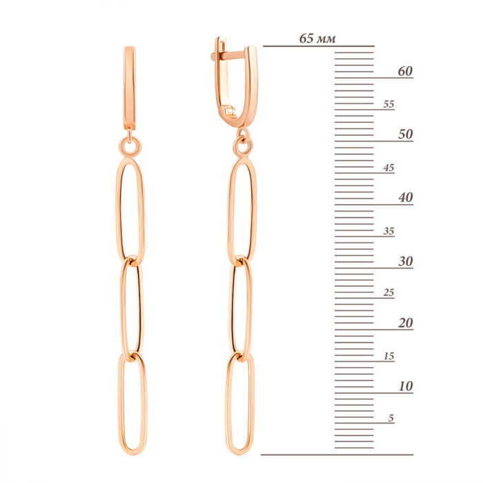 Золоті сережки-підвіски. Артикул UG580120