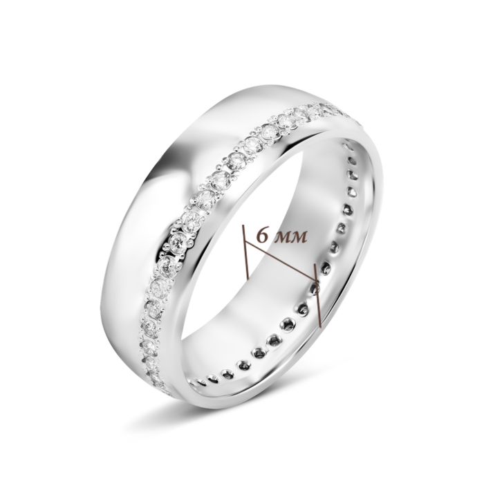 Золота обручка з діамантами. Артикул UG58036/02/2 D