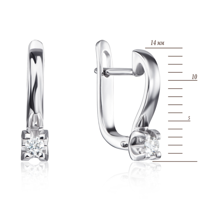 Золотые серьги с бриллиантами. Артикул 807000/02/1/8556