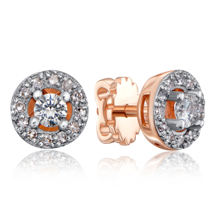 Золоті пусети з діамантами. Артикул 807002/01/1/8558