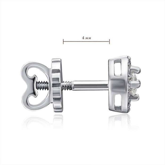 Золотые пуссеты с бриллиантами. Артикул 807002/02/1/8558