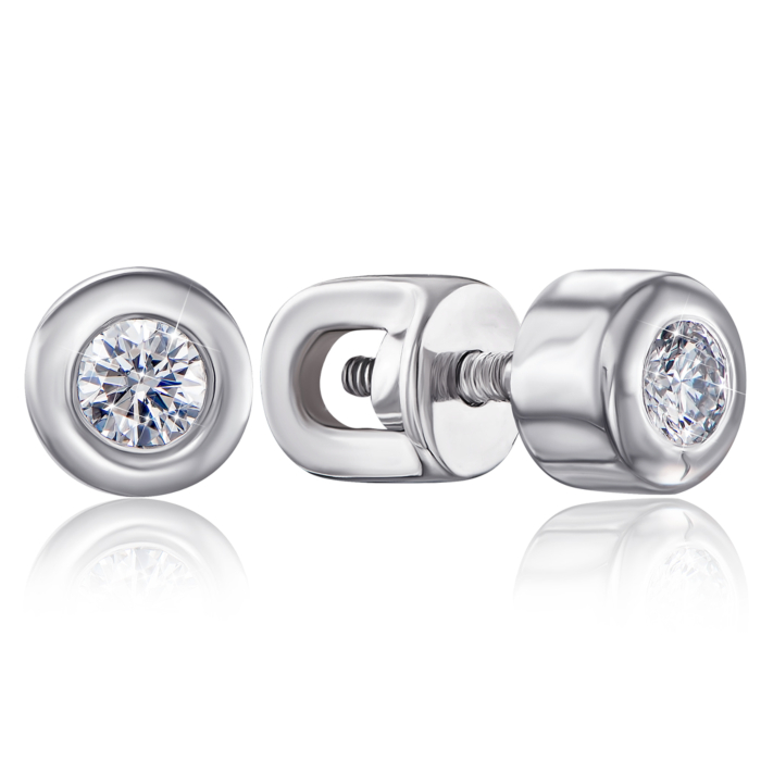 Золоті пусети з діамантами. Артикул 807007/02/1/8563