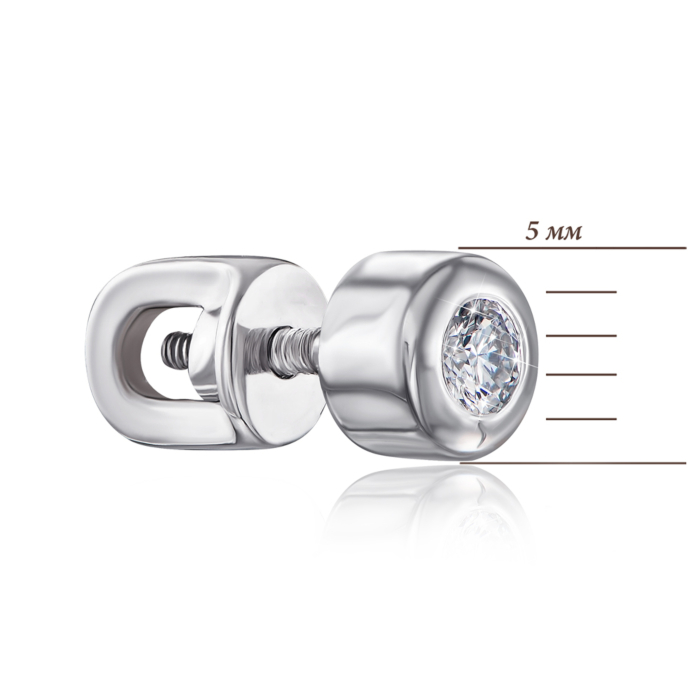 Золоті пусети з діамантами. Артикул 807007/02/1/8563