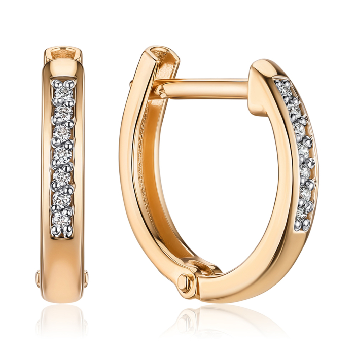 Золоті сережки з діамантами 8070104/01/1/9023