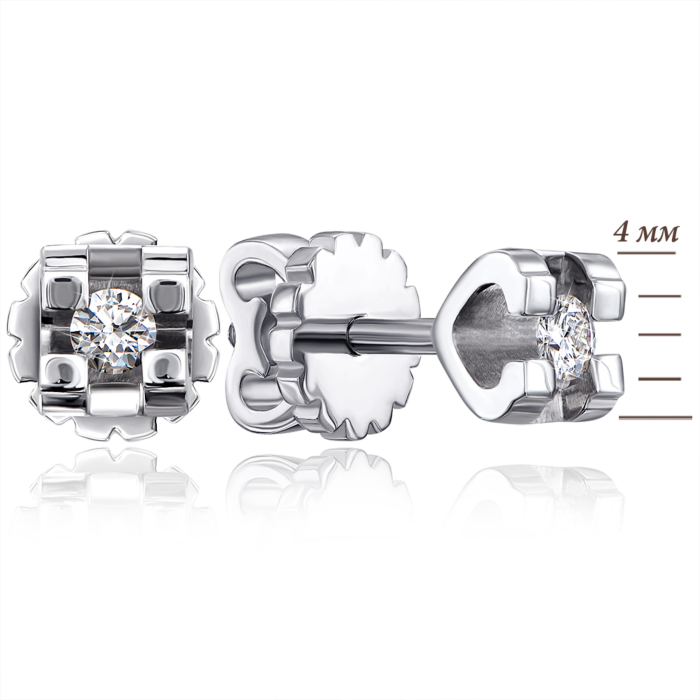 Золоті пусети з діамантами. Артикул 807012/02/1/8563