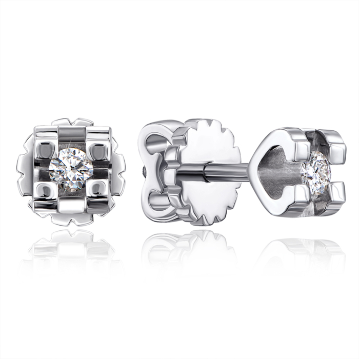 Золоті пусети з діамантами. Артикул 807012/02/1/8563