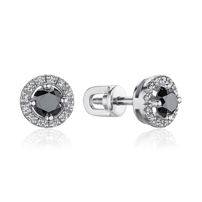 Золотые серьги с бриллиантами 8070127/02/1/11767