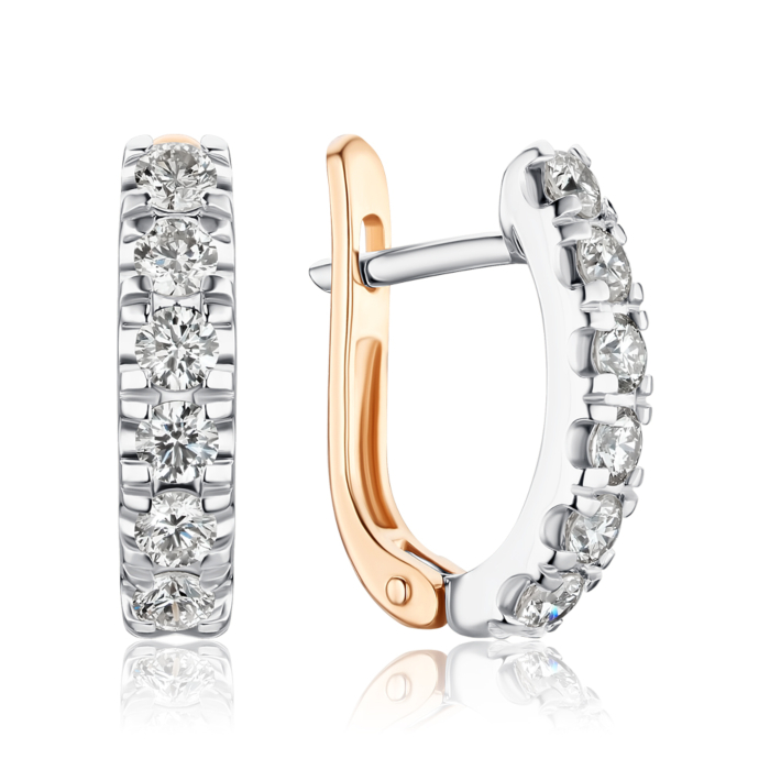 Золоті сережки з діамантами 8070134/14/1/8556