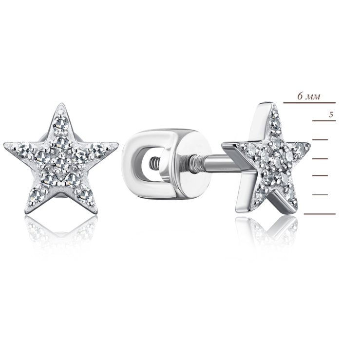 Золоті пусети з діамантами. Артикул 807041/02/1/8007