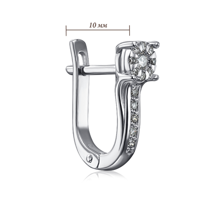 Золоті сережки з діамантами. Артикул 807055/02/1/9876