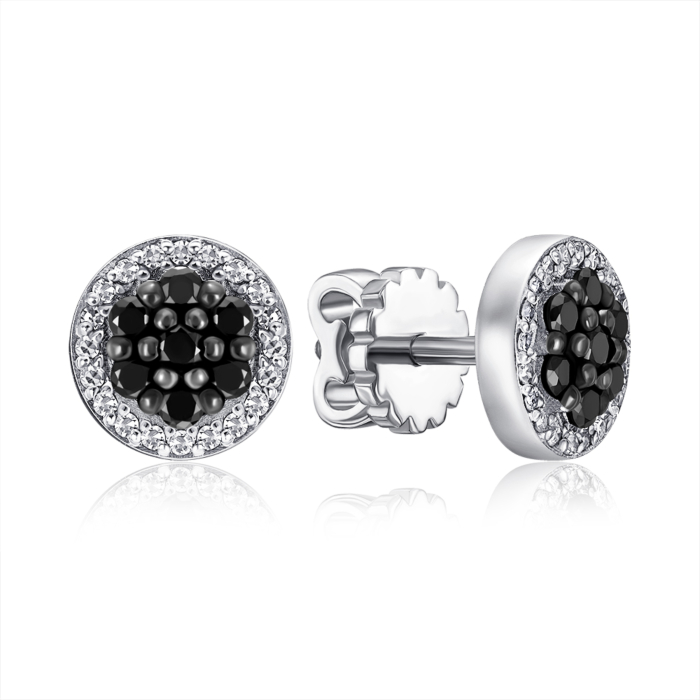 Золотые пуссеты с бриллиантами. Артикул 807057/02/1/10353