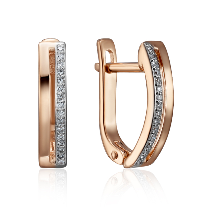 Золотые серьги с бриллиантами. Артикул 807059/01/1/8007