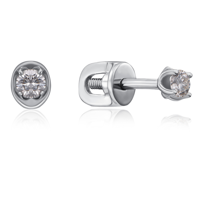 Золоті пусети з діамантами. Артикул 807060/02/1/8563