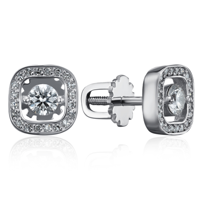 Золоті пусети з діамантами. Артикул 807096/02/1/9774