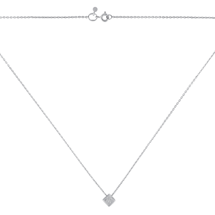 Золоте кольє з діамантами. Артикул 809015/66024-3/02/1/8007