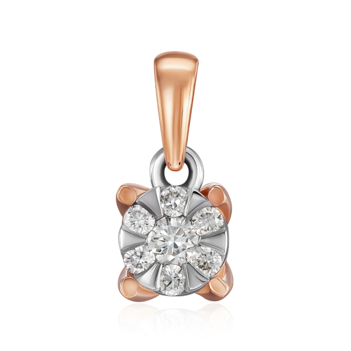 Золота підвіска з діамантами. Артикул 809030/14/1/8578