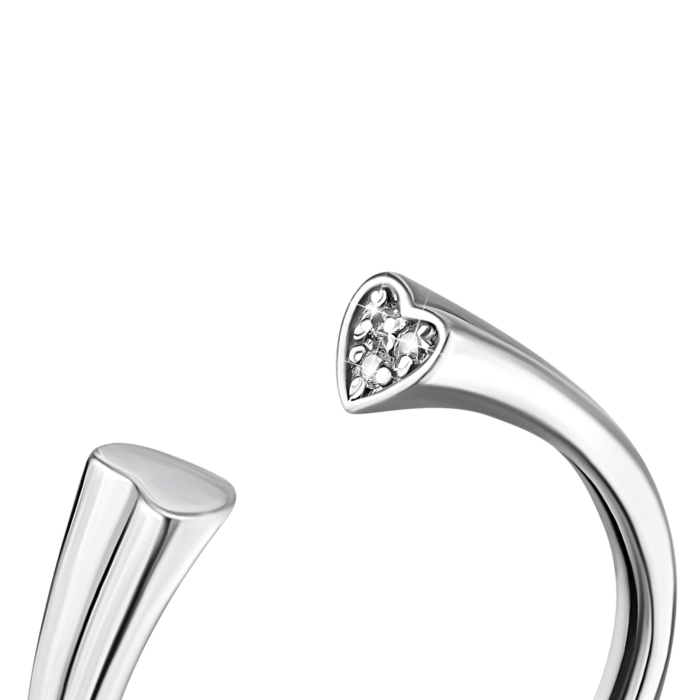 Фаланговое серебряное кольцо с фианита. Артикул UG581697б