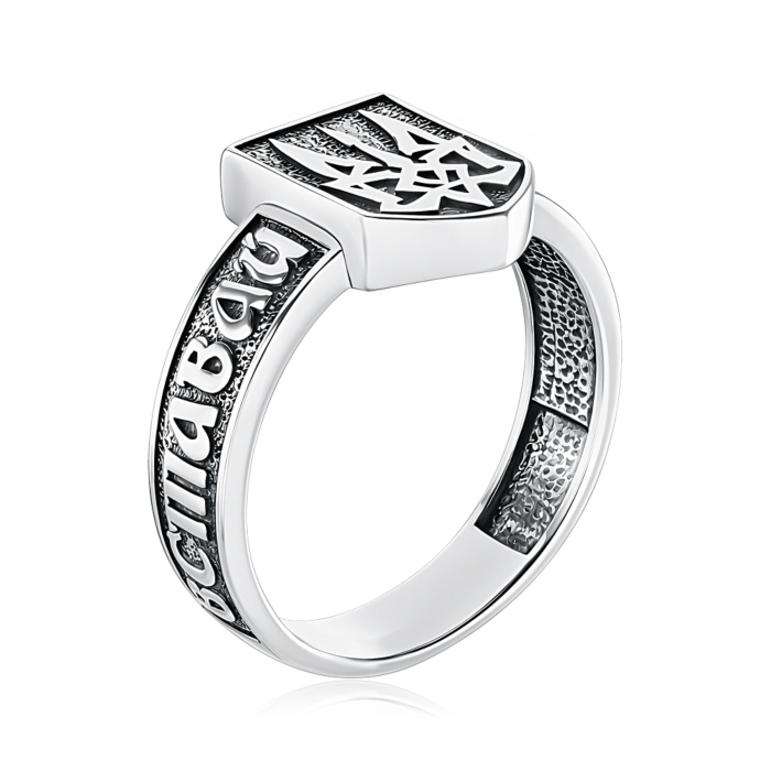 Серебряная печатка без вставки. Артикул 81730*