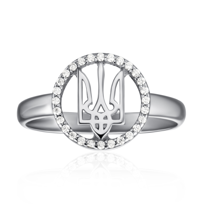 Срібна каблучка з фіанітами. Артикул 81734б